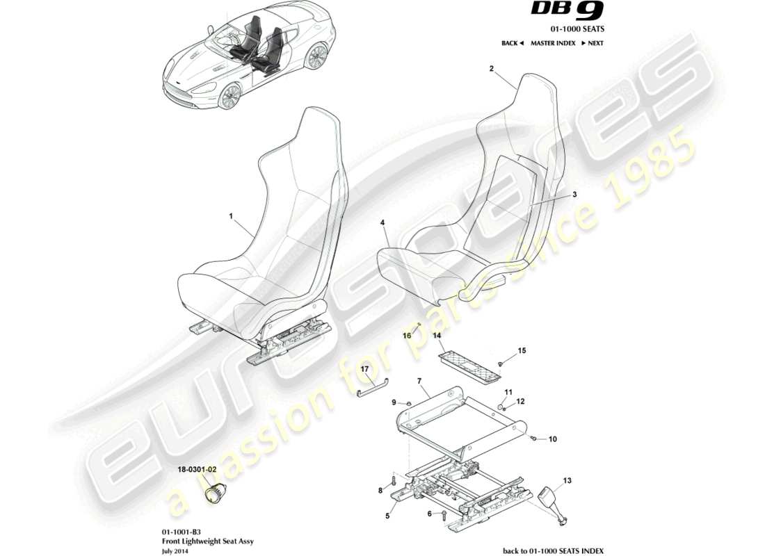 schéma de pièce contenant le numéro de pièce cg43-600c14-aa