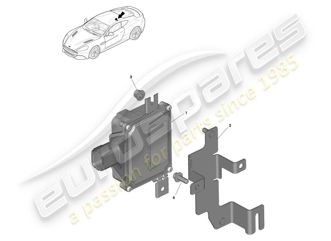 aston martin vanquish (2014) module de pompe à carburant schéma des pièces