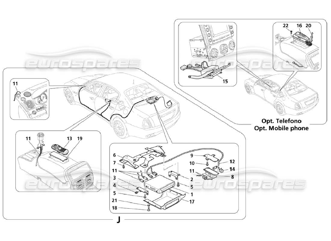 maserati qtp. (2006) 4.2 système info-télématique (page 2-3) diagramme des pièces