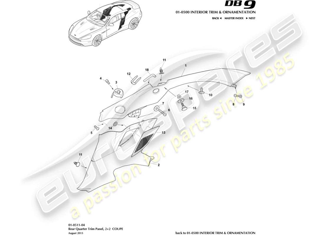 schéma de pièce contenant le numéro de pièce 701581