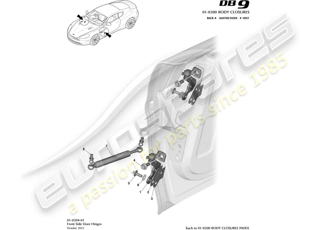 schéma de pièce contenant le numéro de pièce dg43-201262-aa