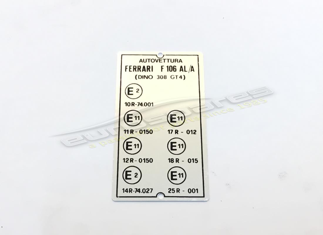 nouvelle plaque de style carrosserie ferrari. numéro de pièce fer106 (1)