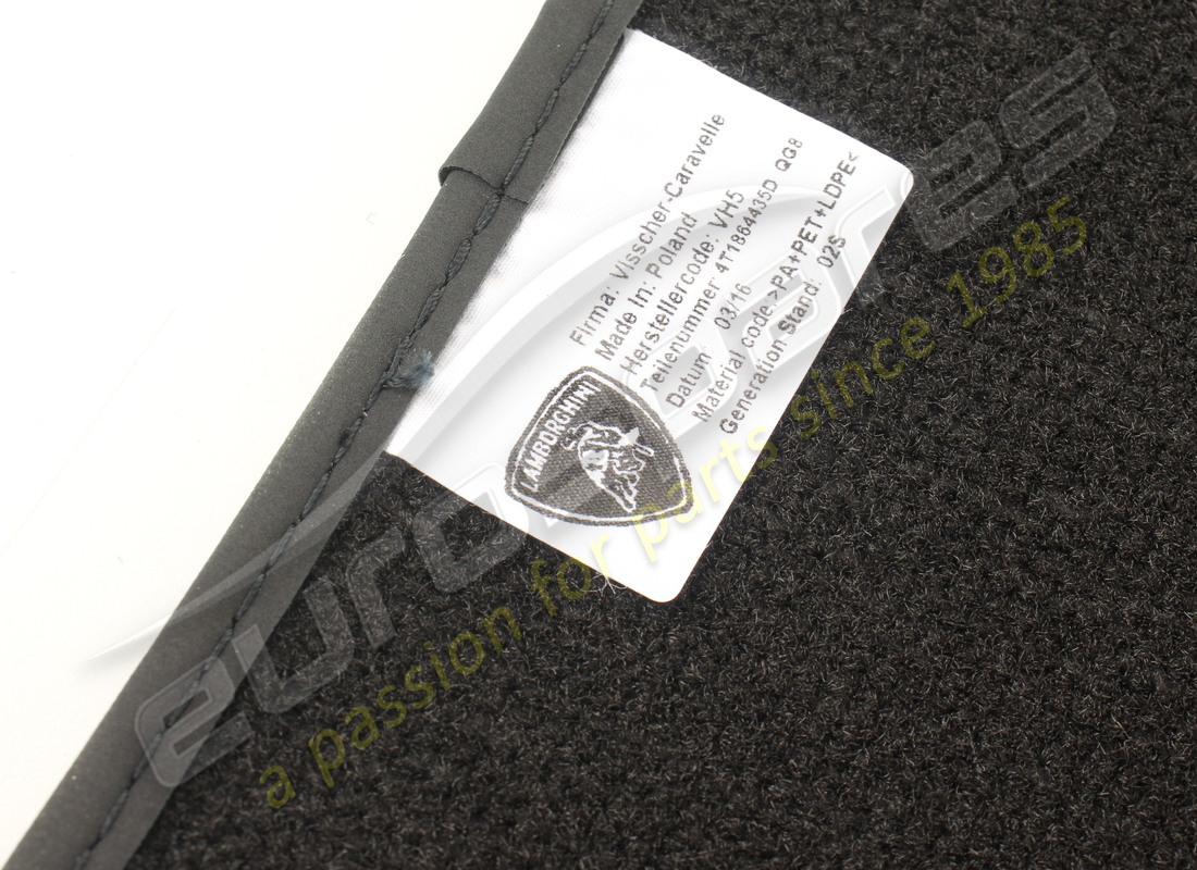 nouveau jeu de tapis de sol lamborghini 1. numéro de pièce 4t1864435dqg8 (4)