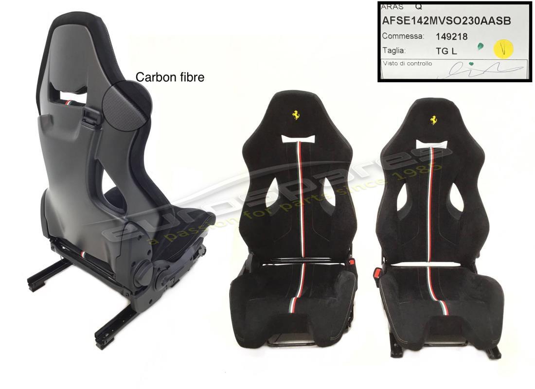 utilisé ferrari 488 pista rhd noir racing des places. numéro de pièce 781201000 (9)