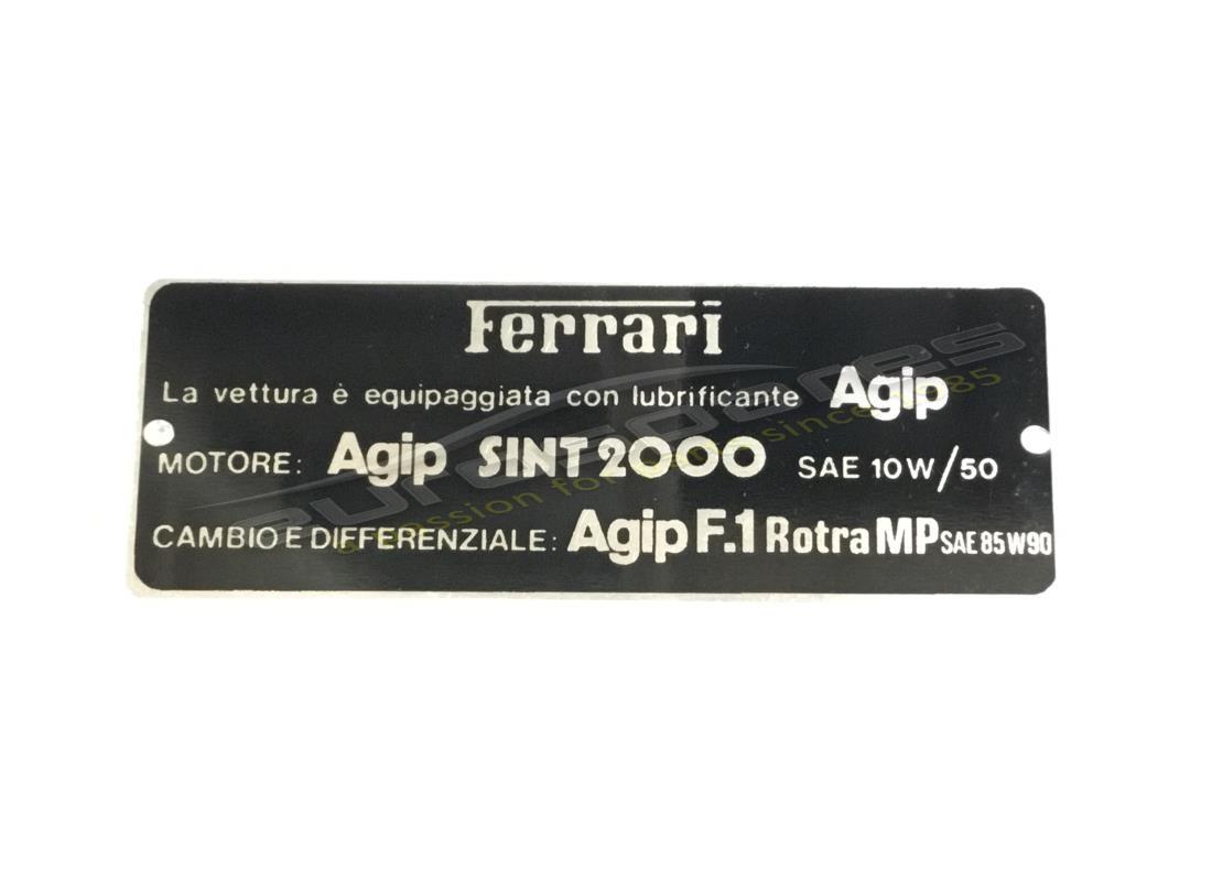 nouvelle plaque agip ferrari. numéro de pièce fer2000 (1)