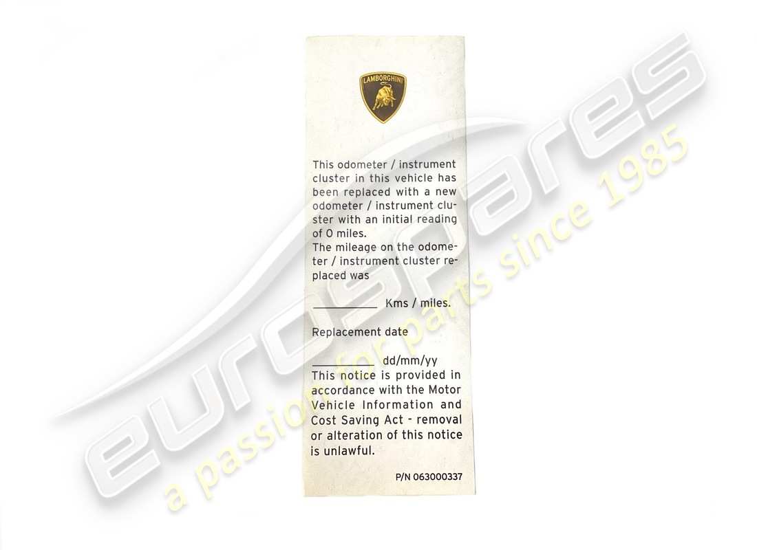 nouveau lamborghini ades.x sostit.strum./odometro. numéro de pièce 063000337 (1)