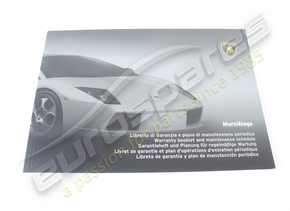 nouveau carnet de chèques de service lamborghini. numéro de pièce 410012005c (1)