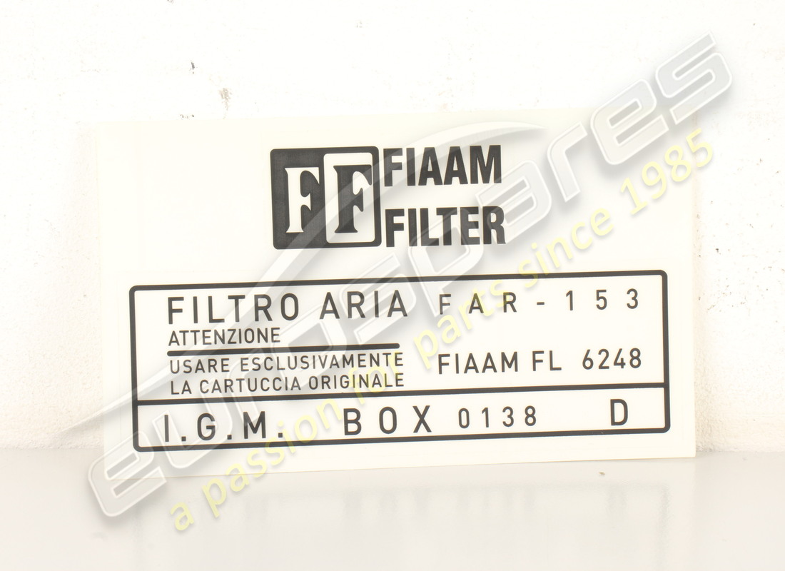 autocollant de boîtier de filtre à air fiaam neuf (droit). référence : lst003d (1)