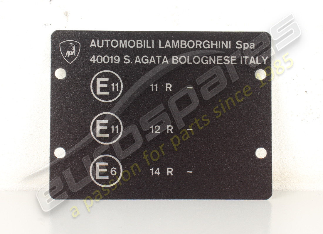 nouvelle plaque de régulation lamborghini. numéro de pièce 006110783 (1)