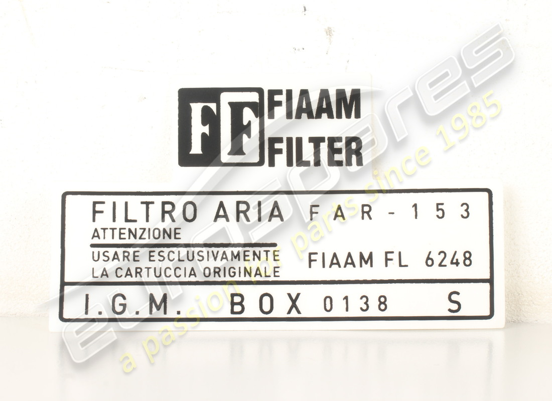 autocollant de boîtier de filtre à air fiaam neuf (gauche). référence : lst003s (1)