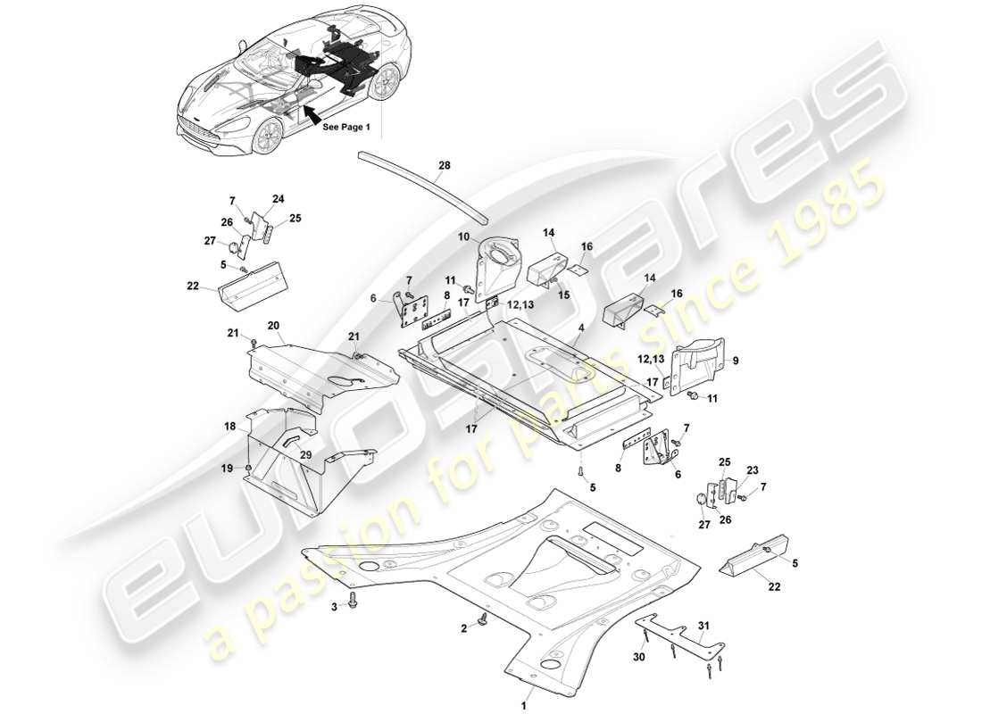 aston martin vanquish (2014) pièce accessoire, coupé, page 2 schéma des pièces
