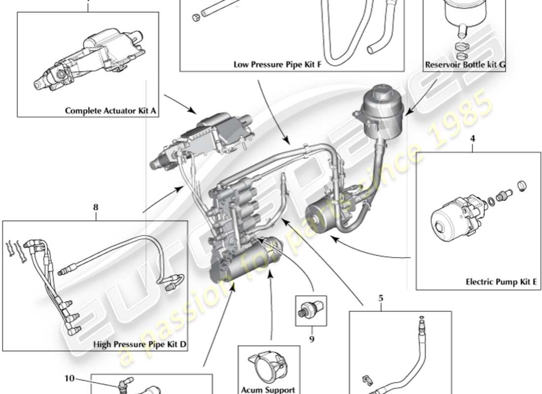 aston martin v8 vantage (2011) kits sportshift, diagramme de pièces à 7 vitesses