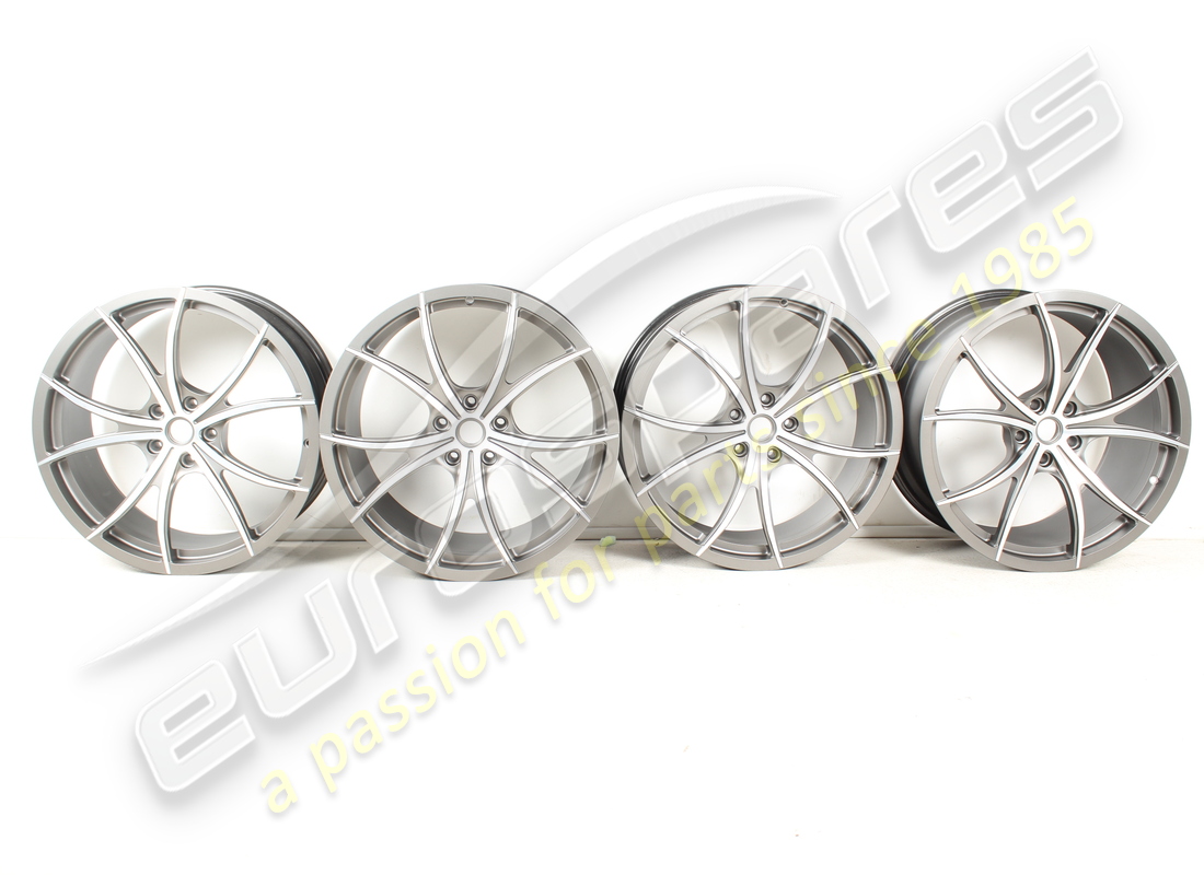 ensemble de roues neuf ferrari (forge grigio corsa polies au diamant) 20 pouce avec goujons. numéro de pièce 70002004 (1)