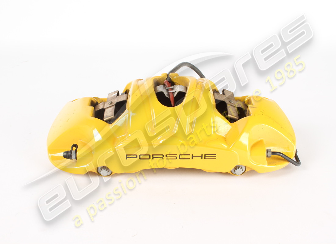 Étrier de frein d'occasion Porsche sans plaquettes de frein. Numéro de pièce 9GT615123A (1)