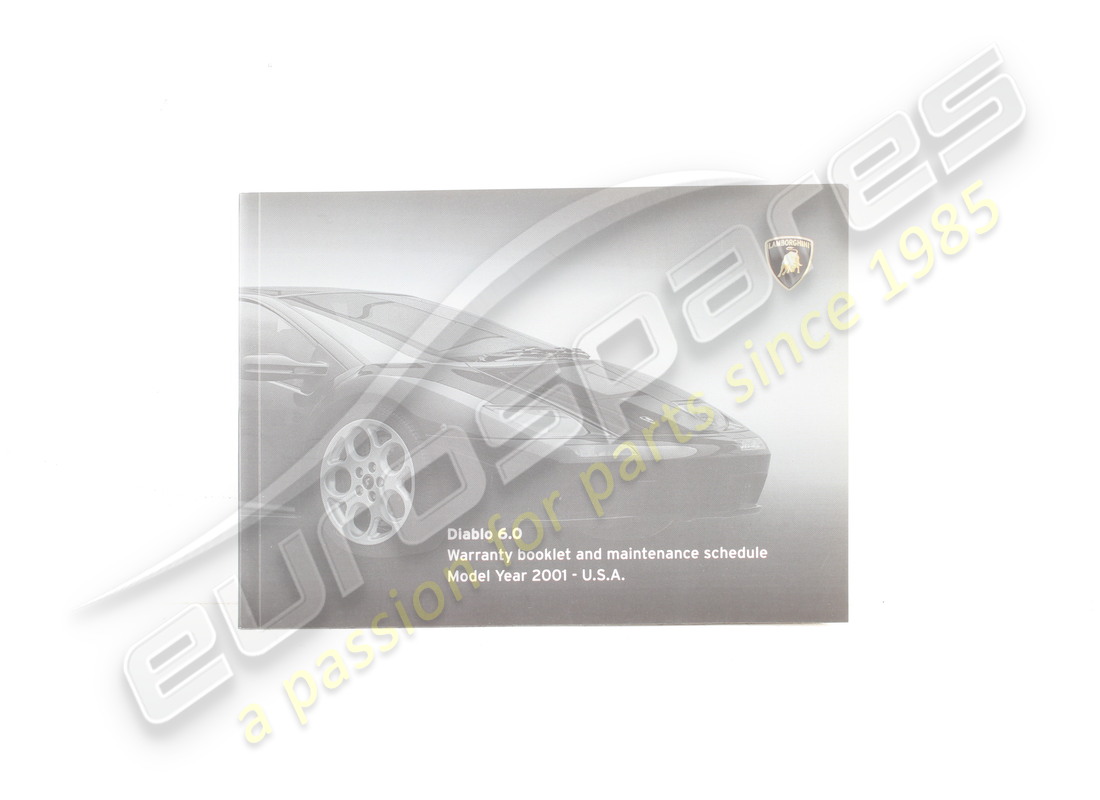 nouveau livret de garantie lamborghini diablo 6.0 (états-unis). numéro de pièce 0048008170 (1)