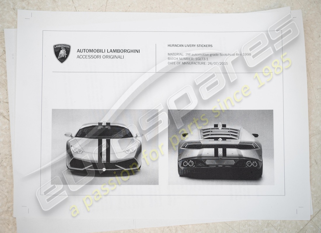 nouveau kit esthétique lamborghini noir brillant pour 62x. numéro de pièce 4t0898820 (3)