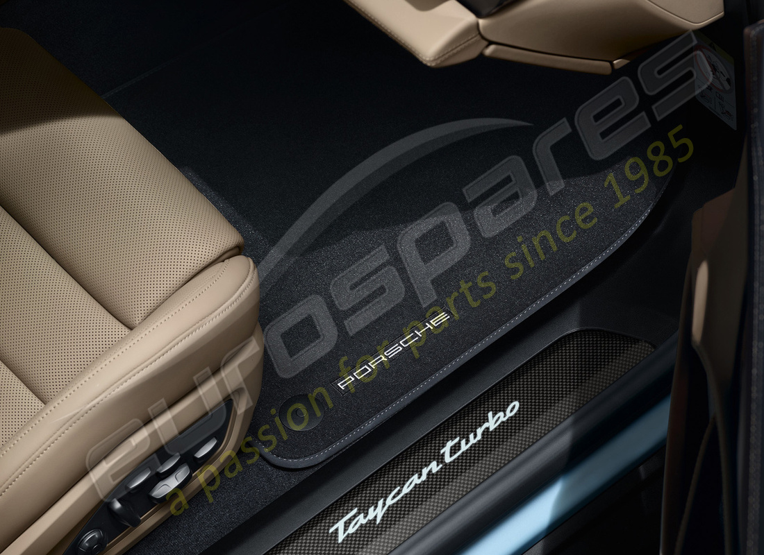 neuf porsche tapis de sol avec enveloppe nubuk, gris ardoise. numéro de pièce 9j1864435ou6 (1)