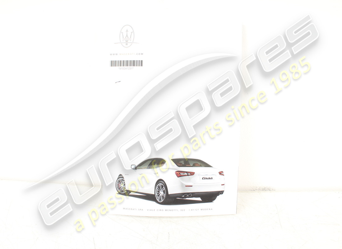guide de référence rapide pour la nouvelle voiture maserati numéro de pièce 910041231 (2)