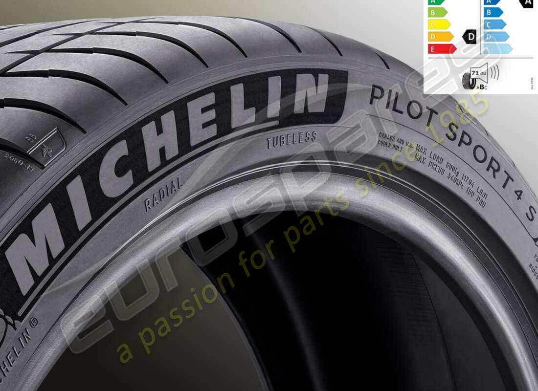 neuf ferrari pneu été avant michelin pilot sport 4s, 225-35 zr19 (88y). numéro de pièce 70004964 (1)