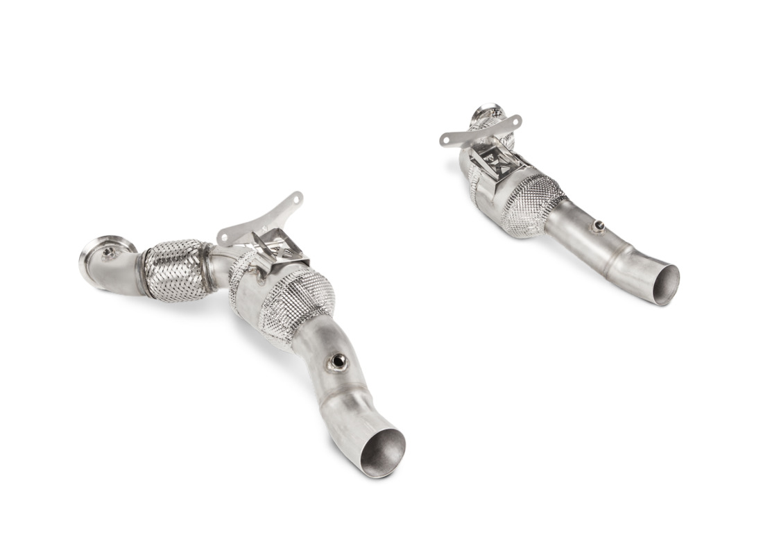 nouveau akrapovic ferrari 488 gtb / 488 spider | ensemble de tuyaux de liaison sans cat (ss). numéro de pièce lfess2 (1)