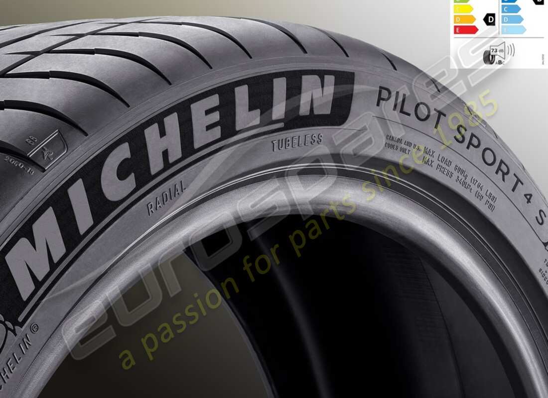 neuf ferrari pneu été arrière michelin pilot sport 4s, 285-35 zr20 (104y). numéro de pièce 913734 (1)