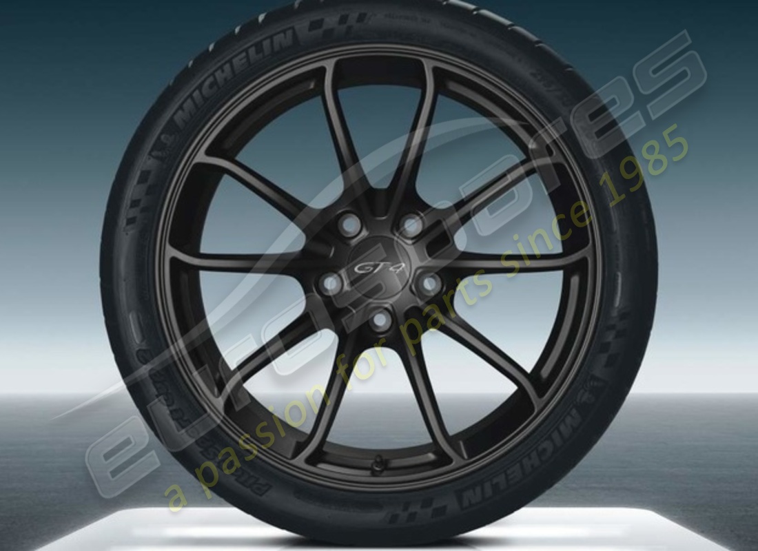 nouveau porsche 20-inch gt4 jeu de roues - en noir (satiné brillant). numéro de pièce 98104460301 (1)