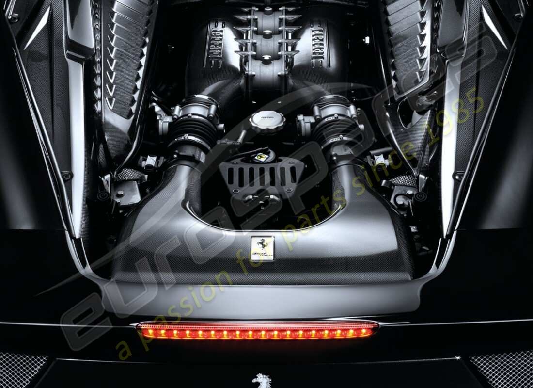 nouveaux ferrari protections de compartiment moteur en fibre de carbone. numéro de pièce 70001925 (1)