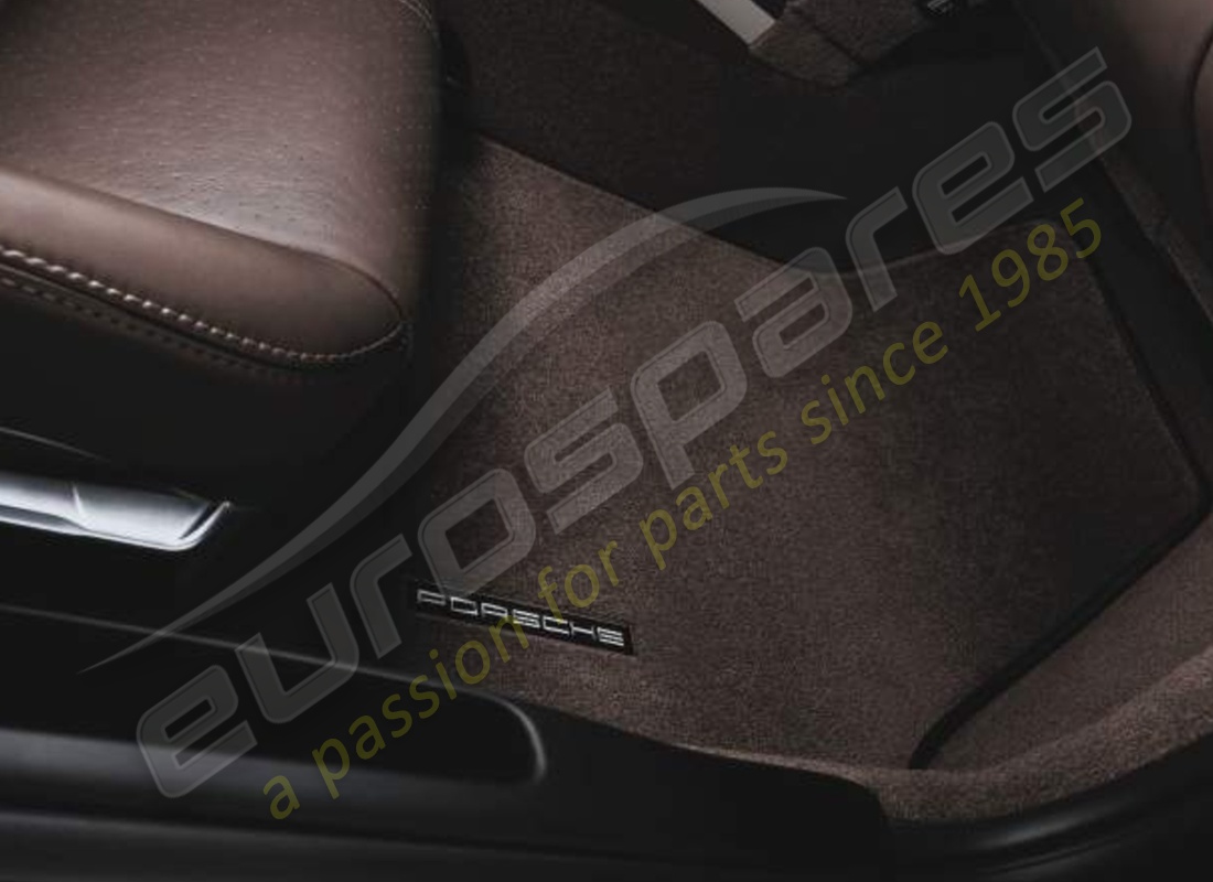 neuf porsche tapis de sol avec enveloppe nubuk (noir). numéro de pièce 99704480119a43 (1)