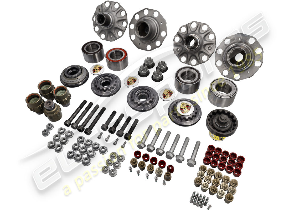 ensemble de boulons et d'écrous de roue à blocage centralisé. frein céramique pccb. référence : 99704460299 (1)