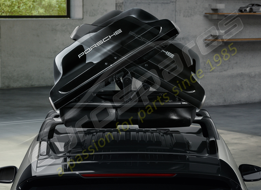 coffre de toit neuf porsche en noir (haute brillance). numéro de pièce 9y0044870 (2)