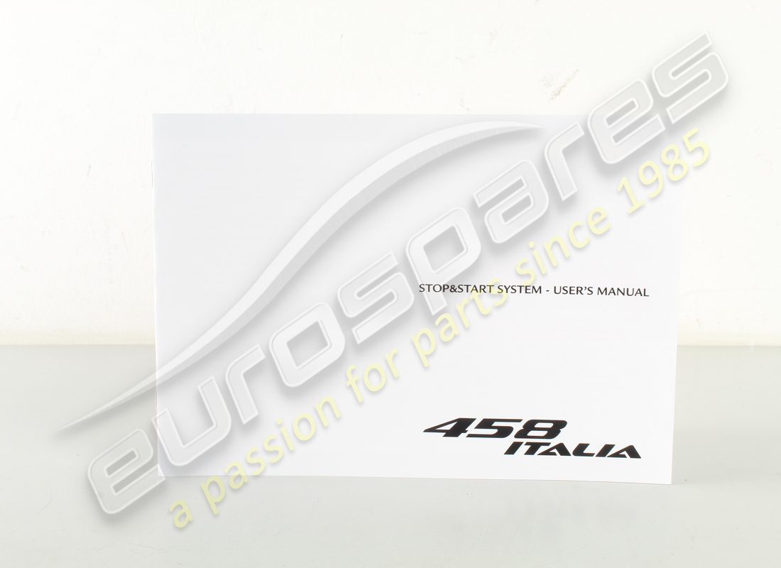 NOUVEAU MANUEL D'ARRÊT ET DE DÉMARRAGE FERRARI. RÉFÉRENCE 84290500 (1) nouveau manuel d'arrêt et de démarrage ferrari. référence 84290500 (1)