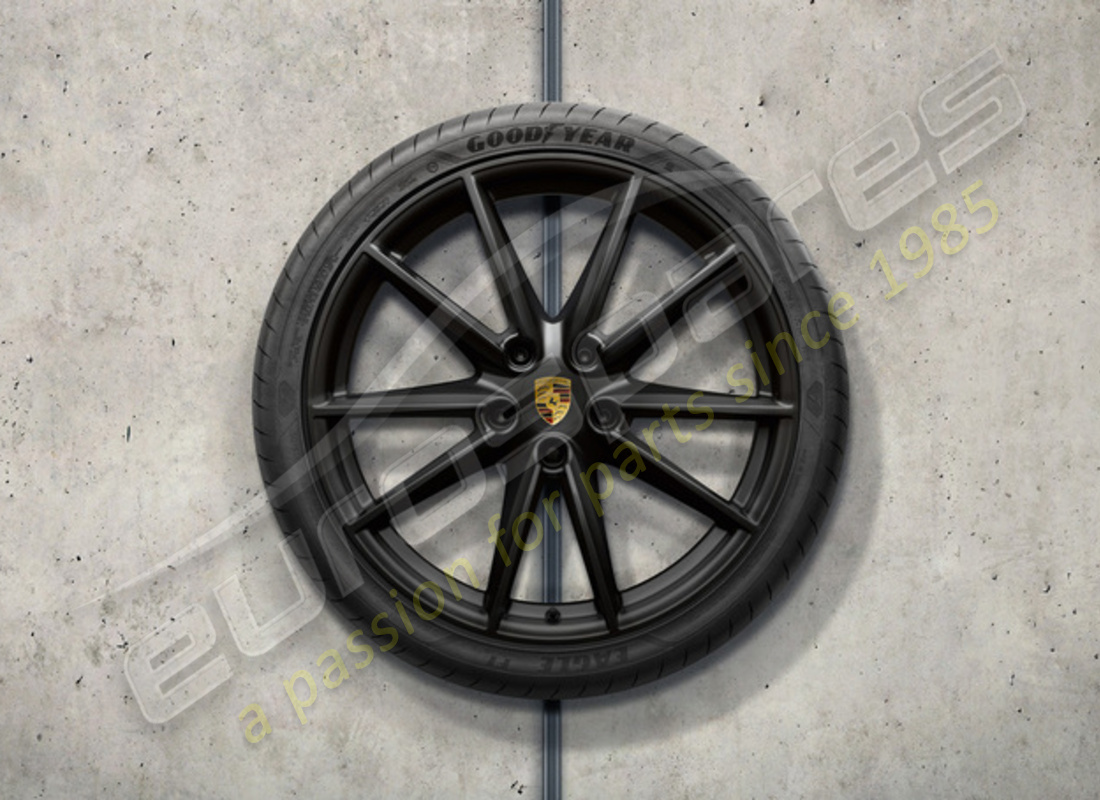nouveau porsche 20-/21-inch jeu de roues et pneus d'été carrera s peints en noir (satiné brillant). numéro de pièce 992044660c (1)