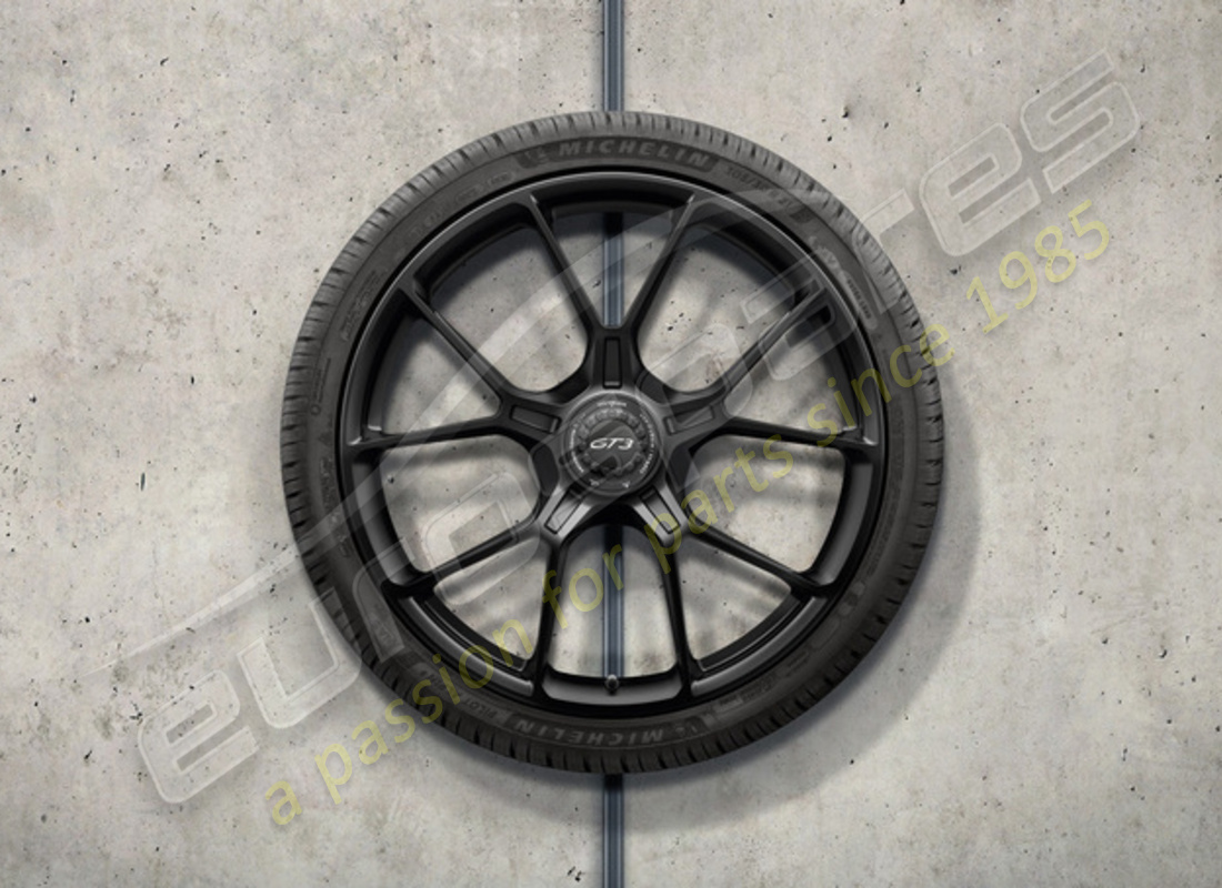 nouveau porsche 20/21-inch gt3 ensemble de roues et de pneus hiver peints en noir (satiné brillant). numéro de pièce 992044601ca (1)