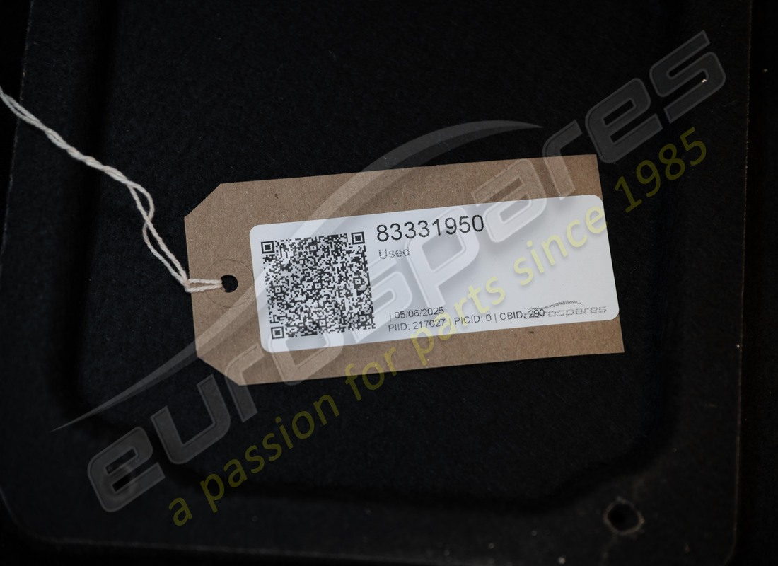 jeu de tapis complet ferrari utilisé en noir. numéro de pièce 83331950 (3)