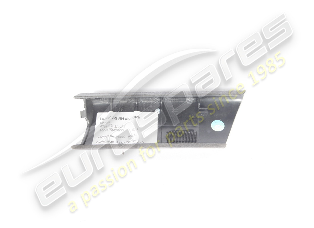 panneau de garniture lamborghini utilisé, pilier droit, alcantara noir. numéro de pièce 4t0867232ajr7 (2)
