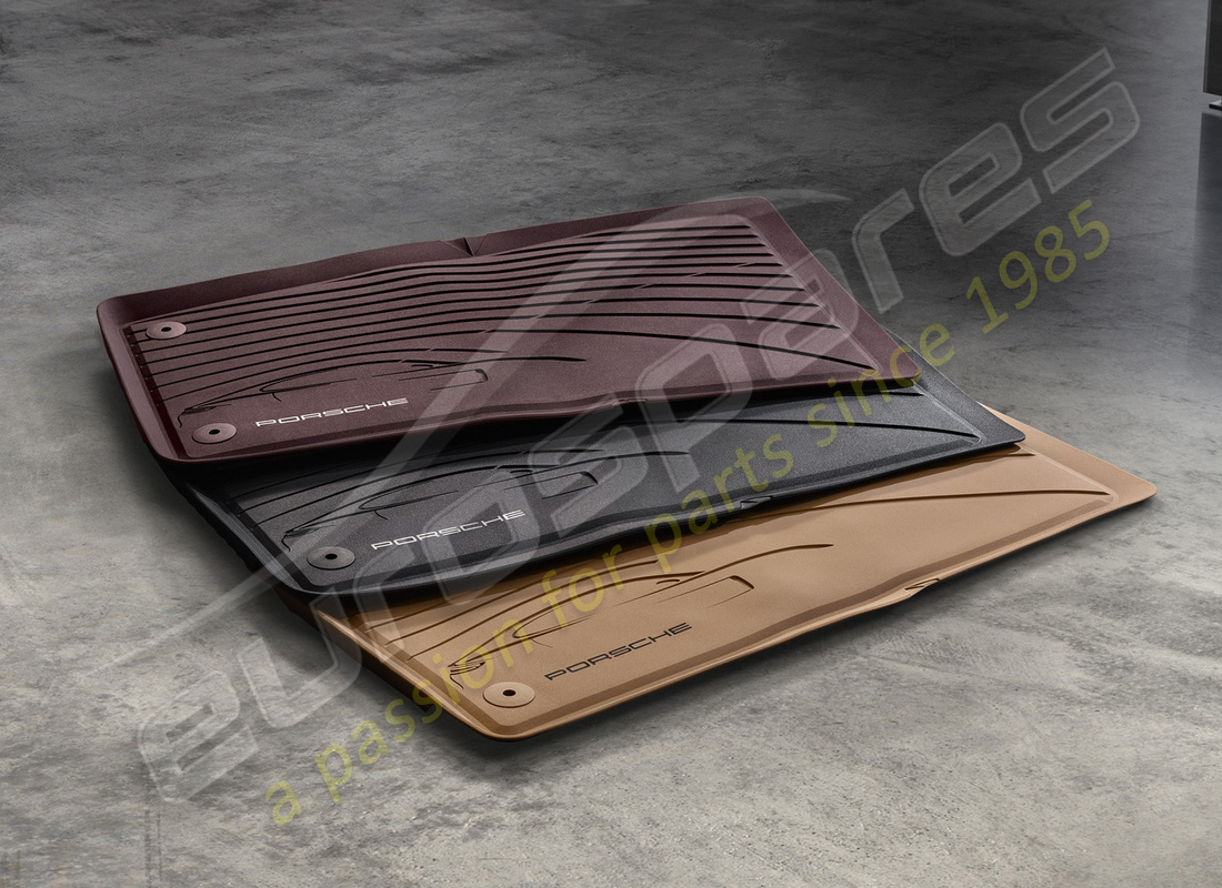 neuf porsche toutes saisons tapis de sol, noir. numéro de pièce 971044800a1e0 (2)
