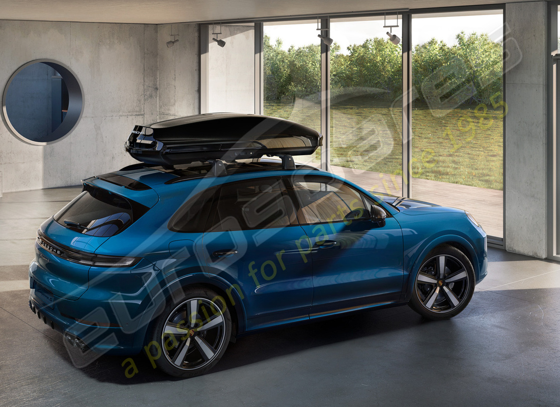 coffre de toit neuf porsche en noir (haute brillance). numéro de pièce 9y0044870 (4)