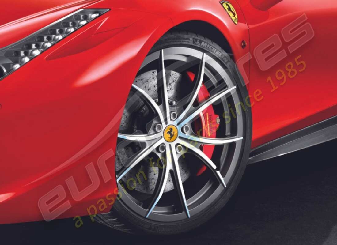 ensemble de roues neuf ferrari (forge grigio corsa polies au diamant) 20 pouce avec goujons. numéro de pièce 70002004 (2)
