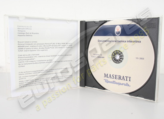 nouveau maserati cd techn.doc.qp numéro de pièce informatique 920001005