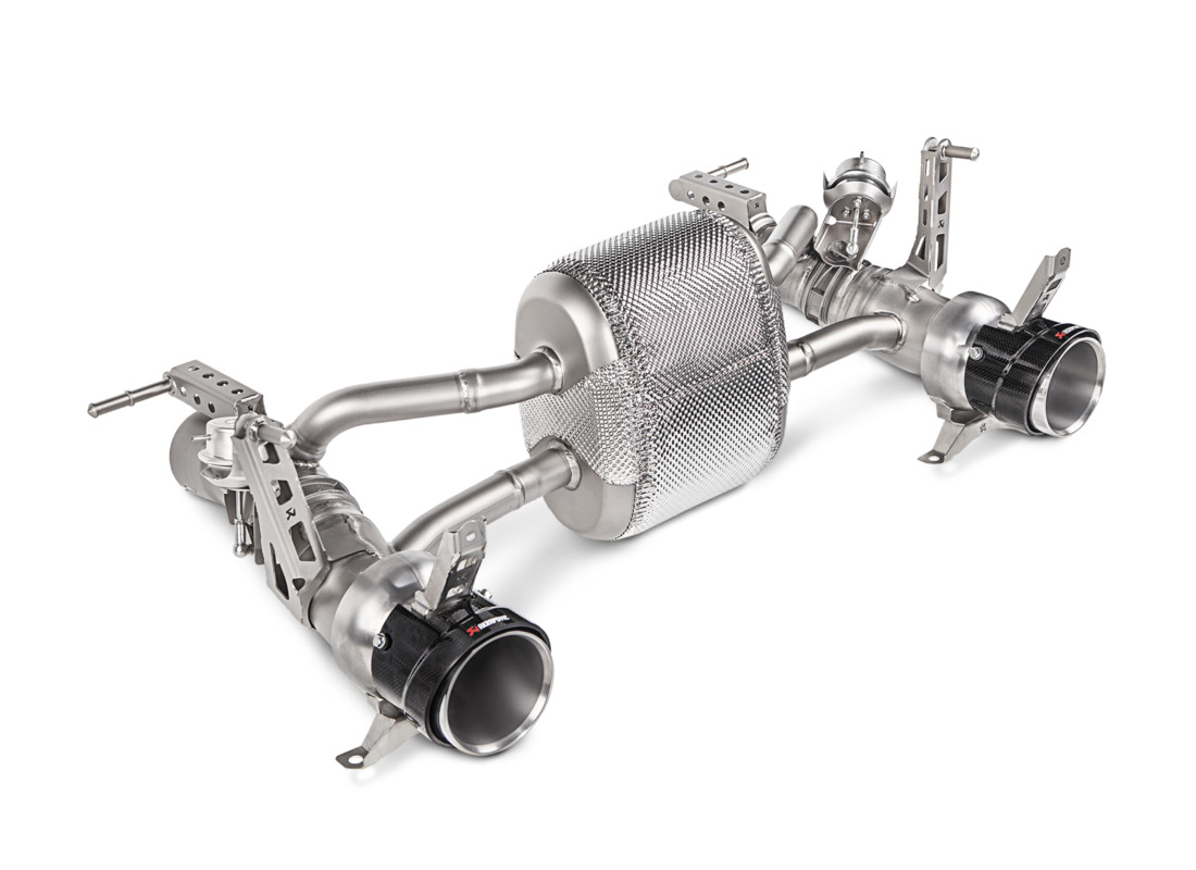 nouveau akrapovic ferrari 488 gtb / 488 spider | conduite à glissière (titane). numéro de pièce mtpfe488h (1)