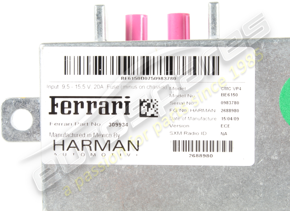 utilisé ferrari nit de rangée becker. numéro de pièce 309934 (5)