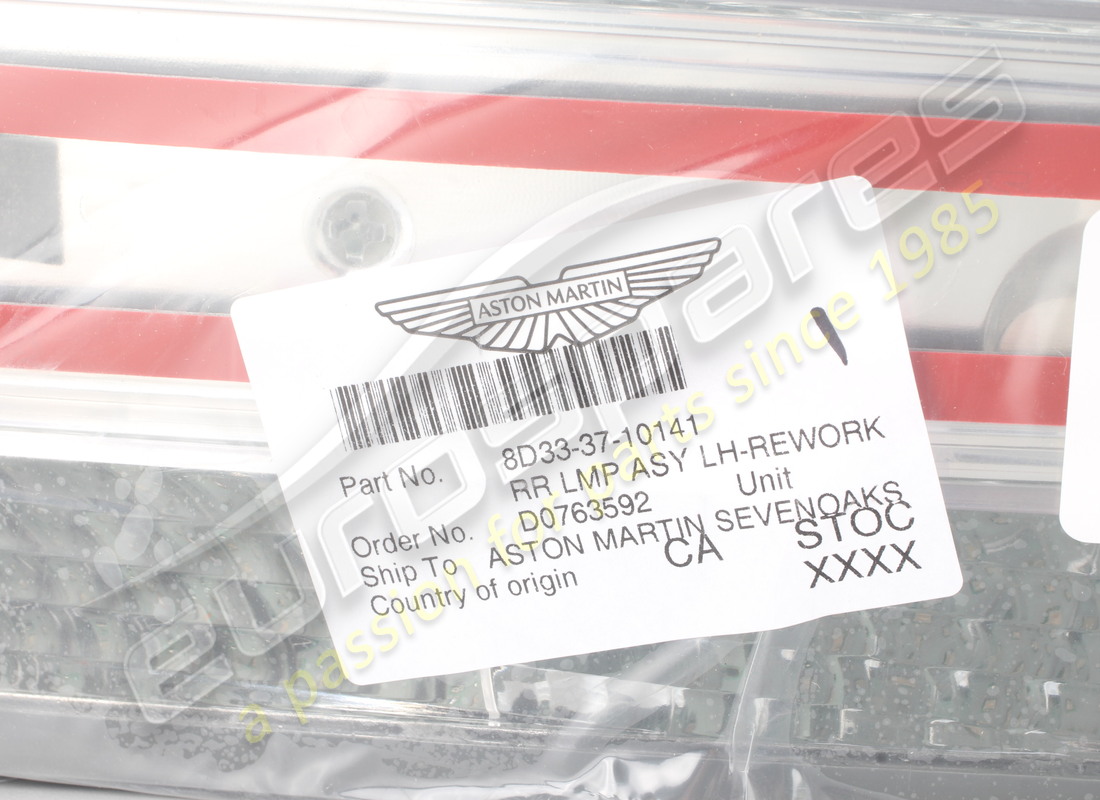 feu arrière gauche neuf aston martin (transparent le mans). référence 8d333710141 (6)