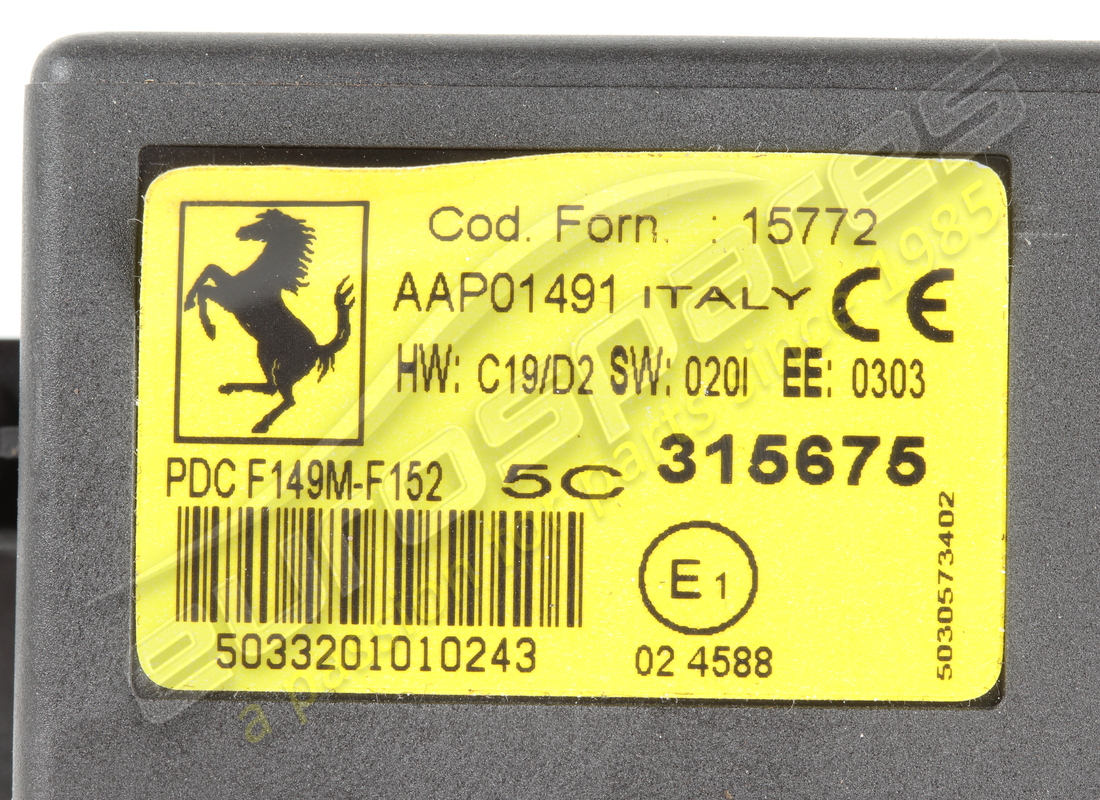 ecu de nœud de capteur de stationnement d'occasion ferrari. numéro de pièce 315675 (2)
