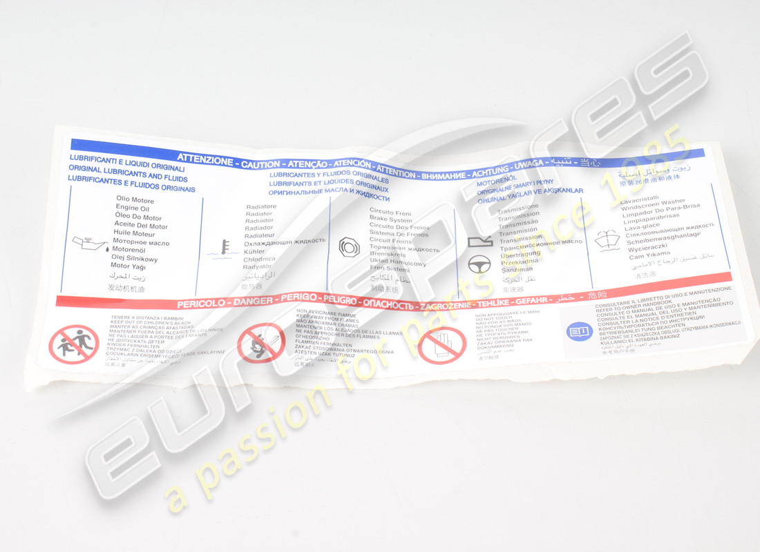 NOUVELLE PLAQUE D'HUILE MASERATI. NUMÉRO DE PIÈCE 675001178 (1) nouvelle plaque d'huile maserati. numéro de pièce 675001178 (1)