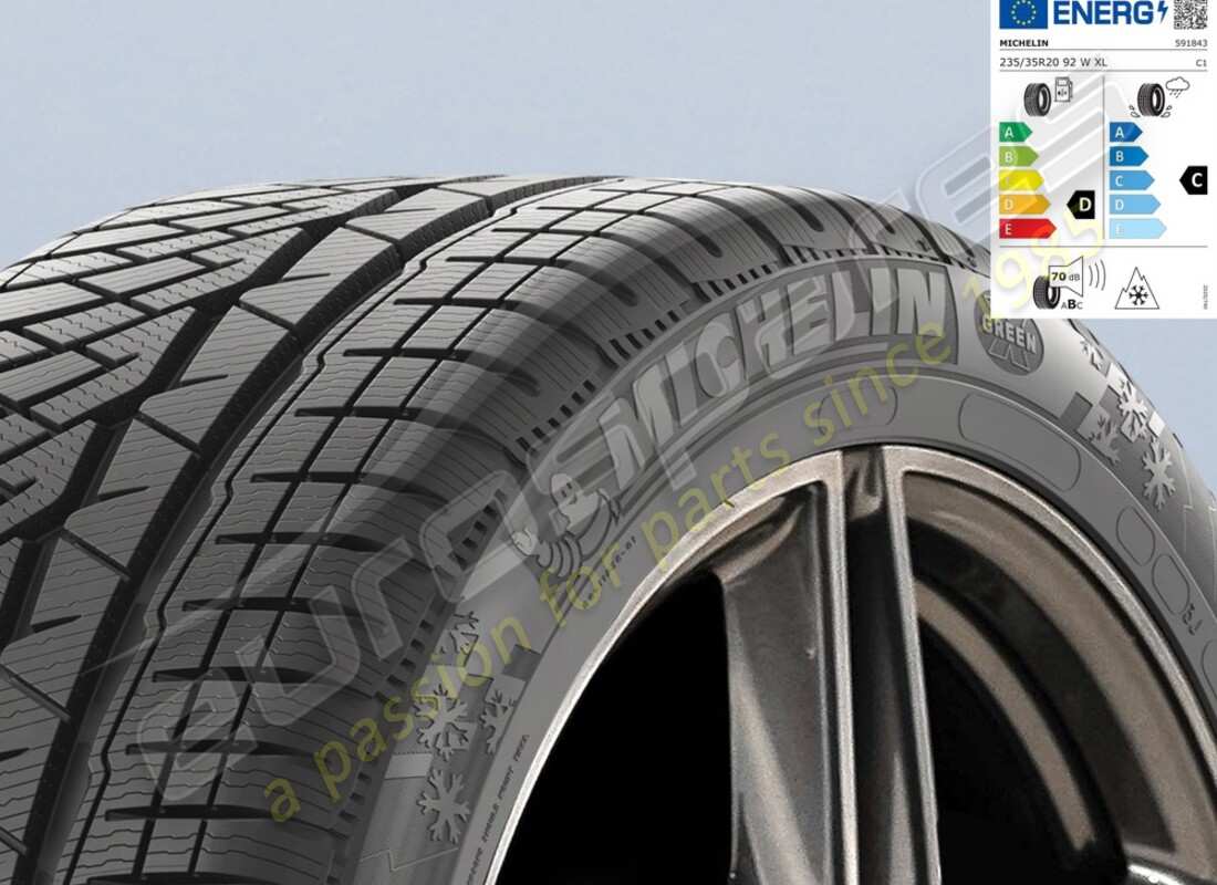 neuf ferrari pneu hiver avant michelin pilot alpin pa4, 235-35 r20 (92w). numéro de pièce 304003 (1)