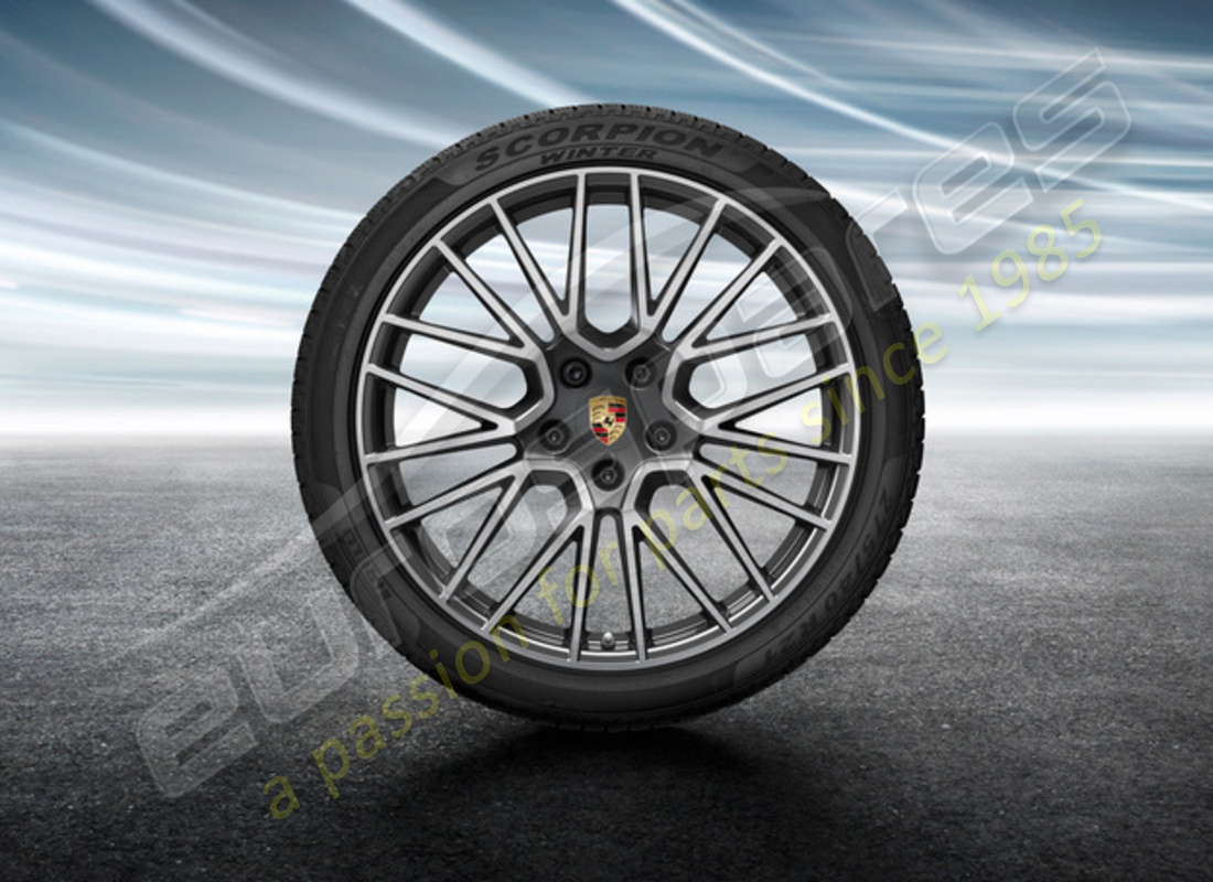 nouveau ensemble de roues et pneus d'hiver rs spyder design de porsche 21 pouces. numéro de pièce 9y0044630h (1)