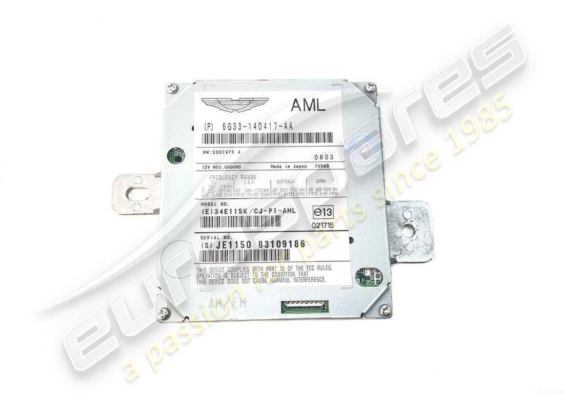 TUNER Aston Martin UTILISÉ, AM FM. NUMÉRO DE PIÈCE 6G3314D417AA (1)