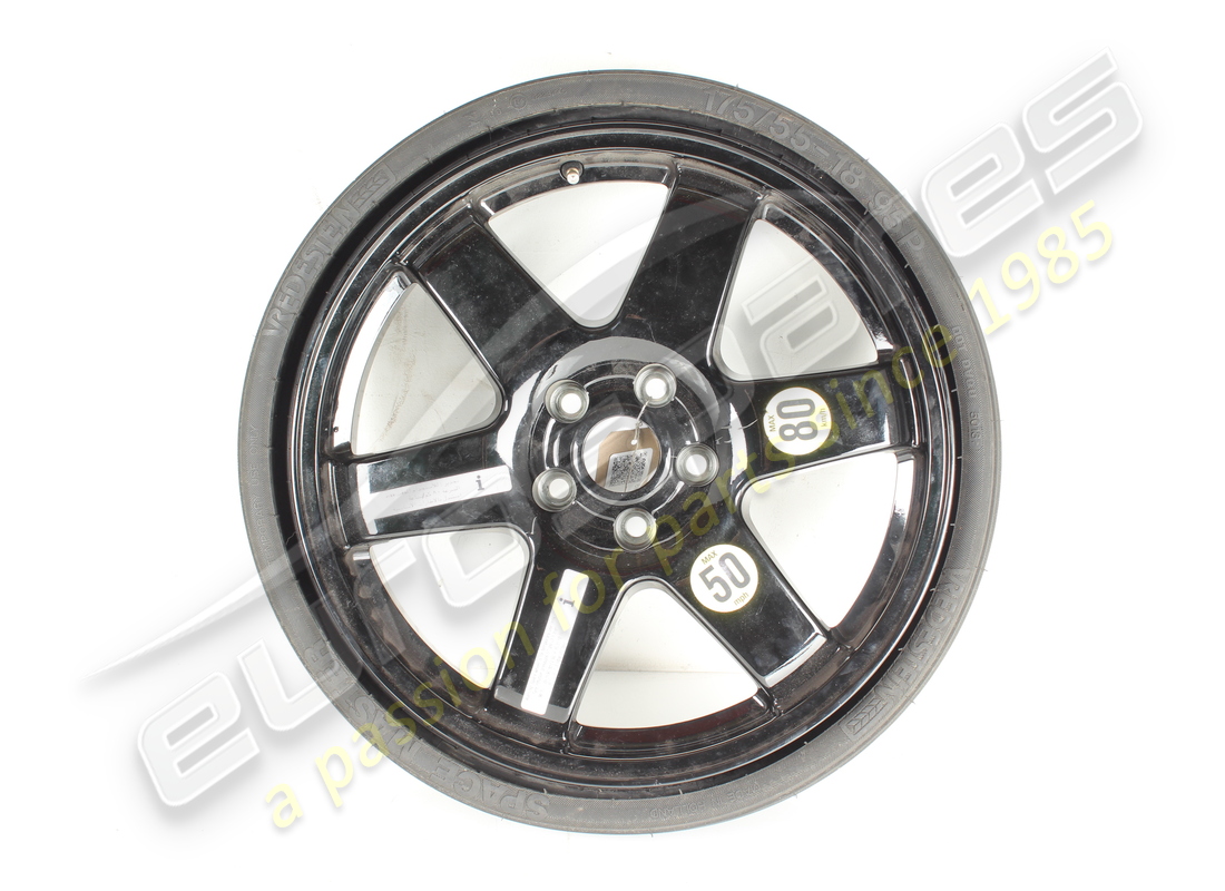 maserati roue de secours utilisée, en alliage noir. numéro de pièce 670013624 (1)