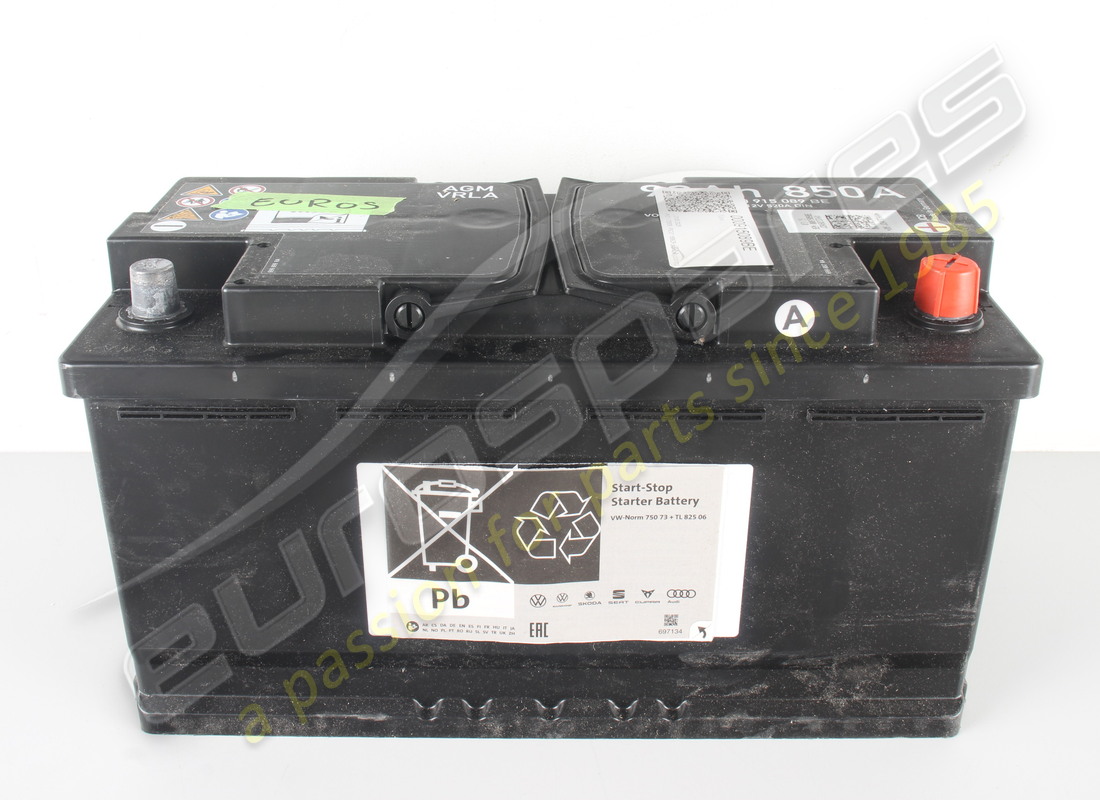 new lamborghini battery, filled and charged (agm battery but will also need a wiring kit to fit also use wiring kit 4ml998105). part number 000915089be (1)