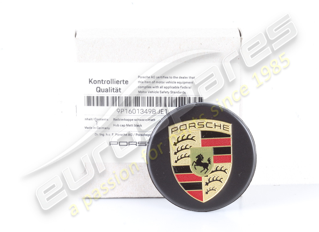 NOUVEAU PORSCHE ENJOLIVEUR DE MOYEU NOIR MAT. NUMÉRO DE PIÈCE 9P1601349BJE1 (1) nouveau porsche enjoliveur de moyeu noir mat. numéro de pièce 9p1601349bje1 (1)